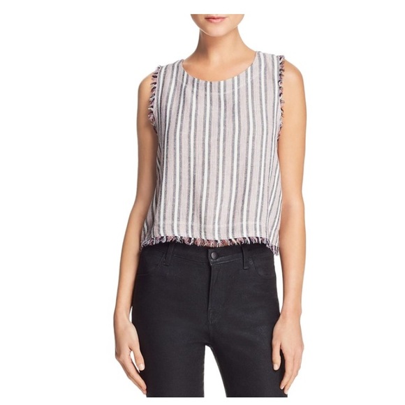 cloth & stone Tops - Cloth & Stone Bella Dahl Striped Cropped Top